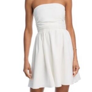 Aqua Elegant White Strapless Dress Size Small